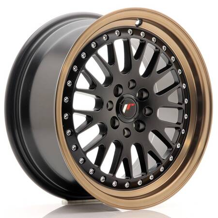 JR Wheels JR10 16x7 ET30 4x100/108 Matt Black w/Bronze Lip