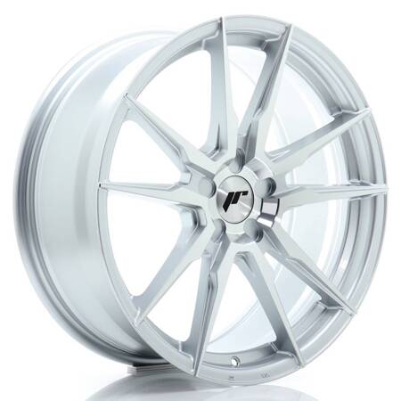 JR Wheels JR21 19x8 ET20-40 5H BLANK Silver Machined Face